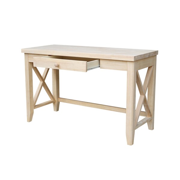 International Concepts Hampton Desk 21 in D X 30 in H, 48.1 in W X Wood, Unfinished - OF-67X