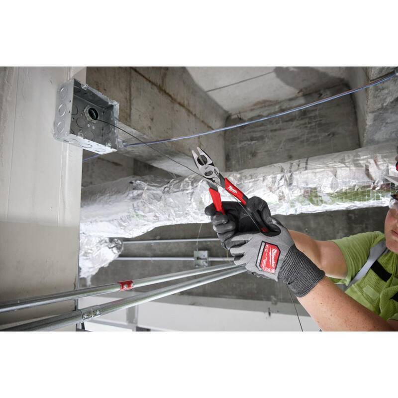 Milwaukee 9 in. Lineman's Pliers with Crimper / Bolt Cutter and Comfort Grip - MT550C