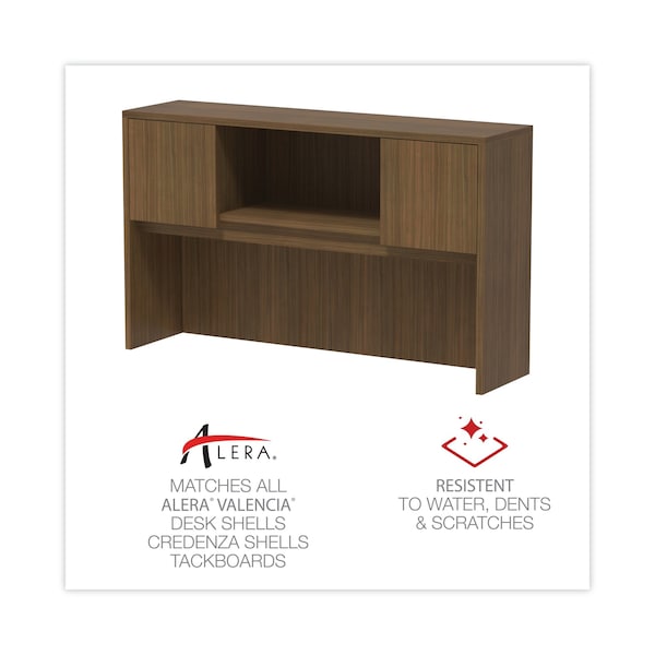 Alera Alera Valencia Series Hutch, 3-Comp, 15 in D X 35.38" H, 58.88" W X Woodgrain Laminate - VA286015WA