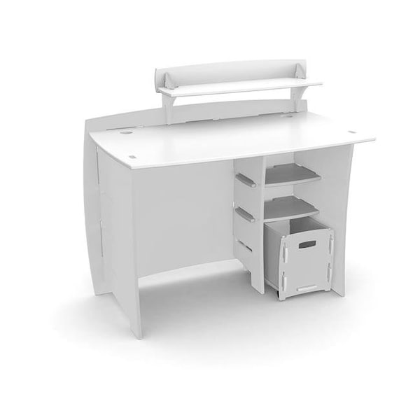 Legare Furniture Legare Furniture LEGE-MPWM-209 Kids Complete Desk System Set - White - LEGE-MPWM-209