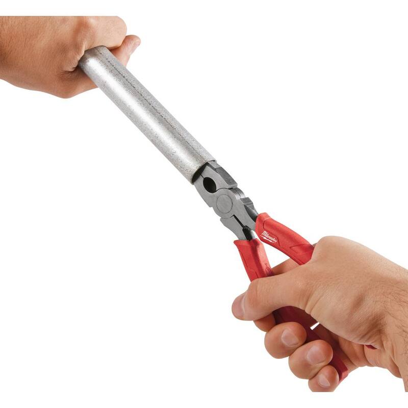 Milwaukee 2-Piece 9 in. High Leverage Lineman's Pliers with Crimper & Long Nose Pliers Set - 48-22-6100-48-22-6101
