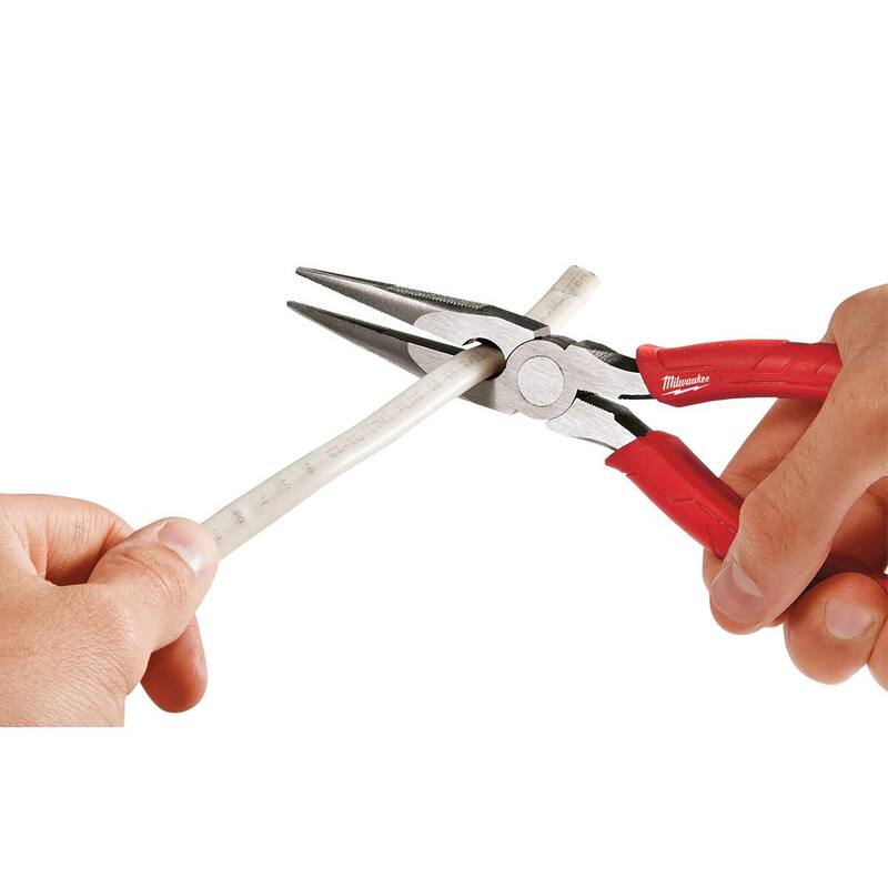 Milwaukee 2-Piece 9 in. High Leverage Lineman's Pliers with Crimper & Long Nose Pliers Set - 48-22-6100-48-22-6101