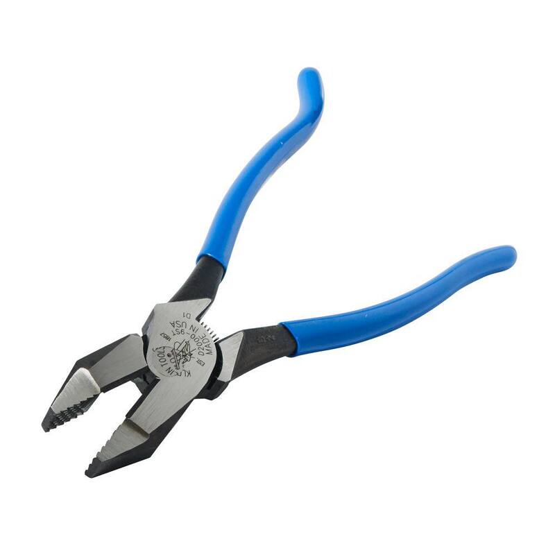Klein Tools 9 in. High Leverage Ironworker's Pliers for Heavy Duty Cutting - D2000-9ST