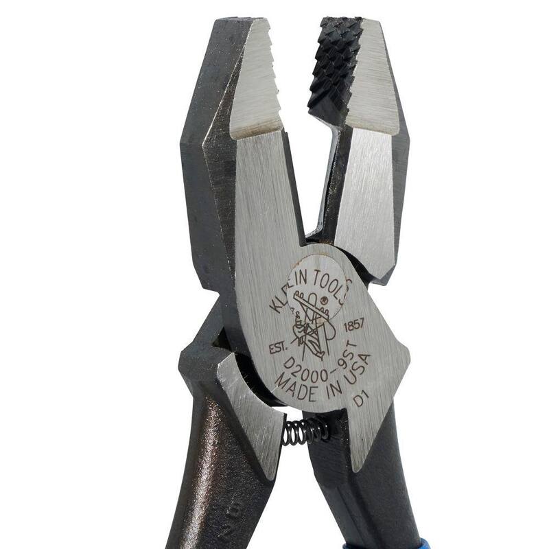 Klein Tools 9 in. High Leverage Ironworker's Pliers for Heavy Duty Cutting - D2000-9ST