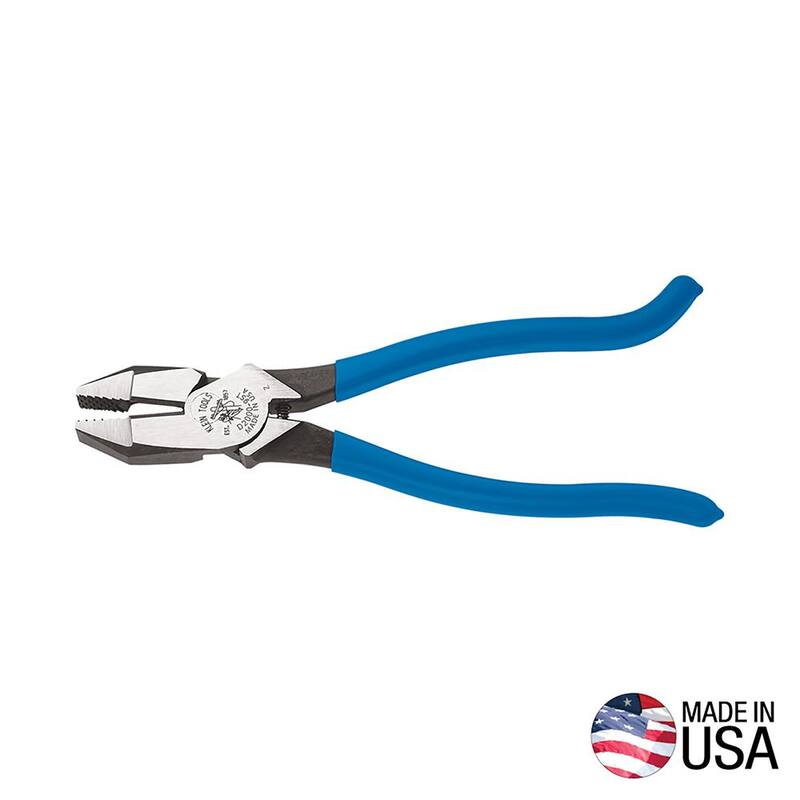 Klein Tools 9 in. High Leverage Ironworker's Pliers for Heavy Duty Cutting - D2000-9ST