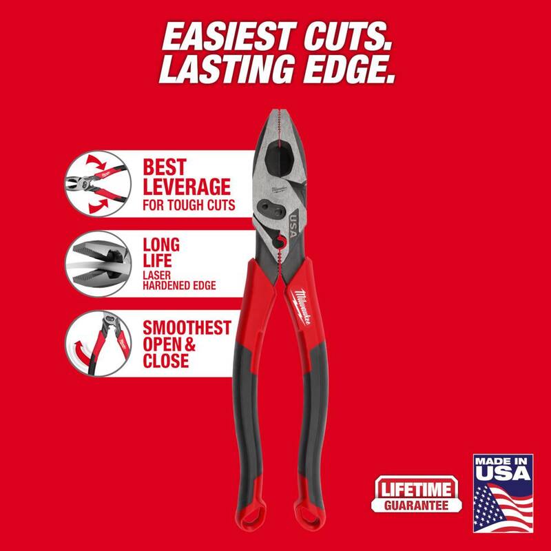 Milwaukee Linesman Plier w/Comfort Grip/Crimper w/8 in. Long Nose Plier w/Comfort Grip & 8 in. Diagonal Plier w/Comfort Grip - MT550C-MT558-MT555