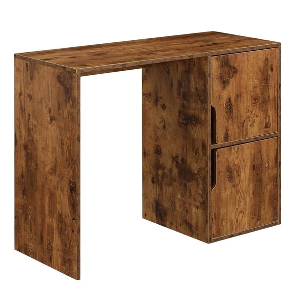 Convenience Concepts Designs 2 Go Student Desk with Storage Cabinets, Barnwood - 131450BDW