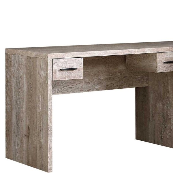 Homeroots 44.75 in. Taupe Reclaimed Wood Particle BoardLaminate & MDF Computer Desk - 333527