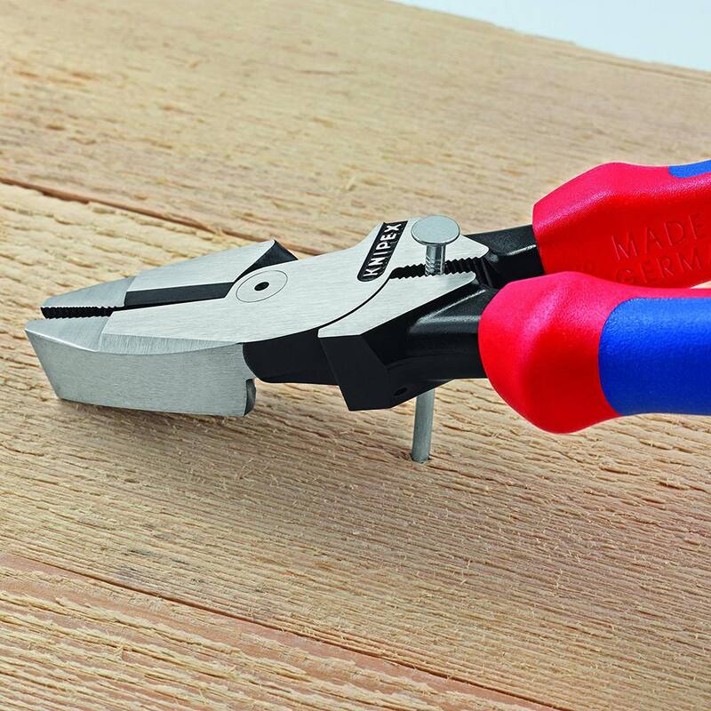 KNIPEX 9 in. High Leverage New England Style Linemans Pliers with Comfort Grip Handle - 09 02 240 SBA