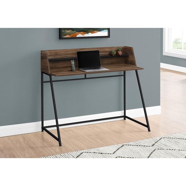 Daphnes Dinnette 48 in. Reclaimed Wood & Metal Computer Desk Brown & Black - DA3067096