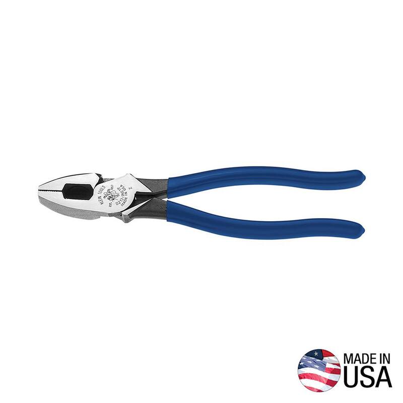 Klein Tools 9 in. High Leverage Side Cutting Pliers with Tape Pulling - D213-9NETPSEN