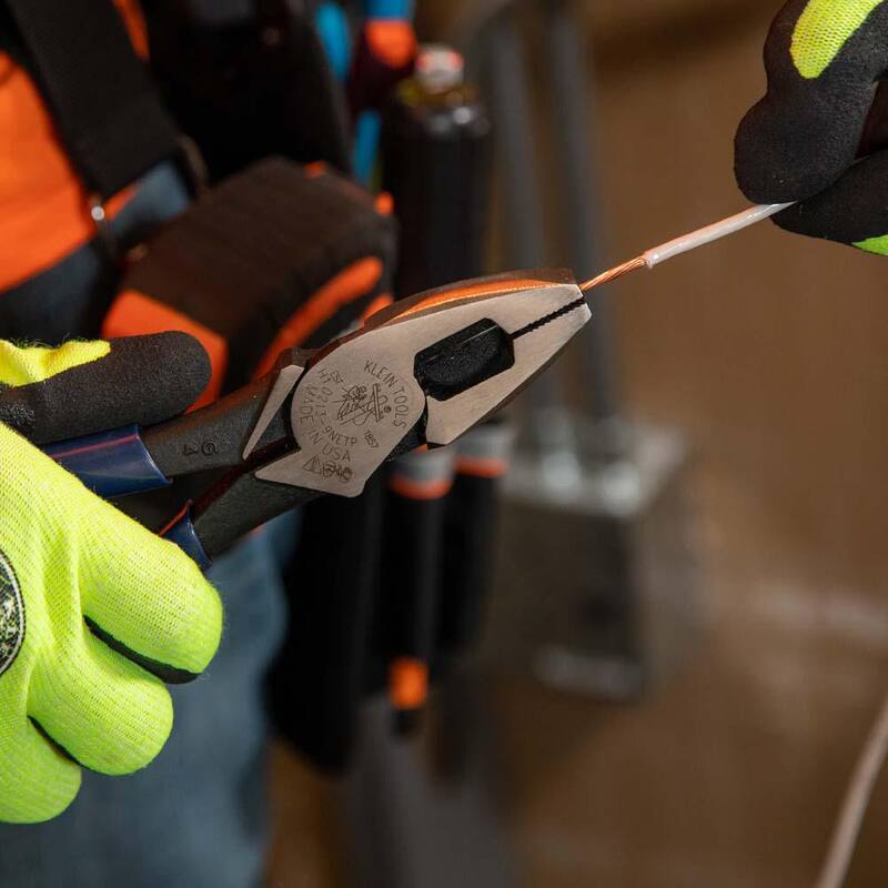 Klein Tools 9 in. High Leverage Side Cutting Pliers with Tape Pulling - D213-9NETPSEN