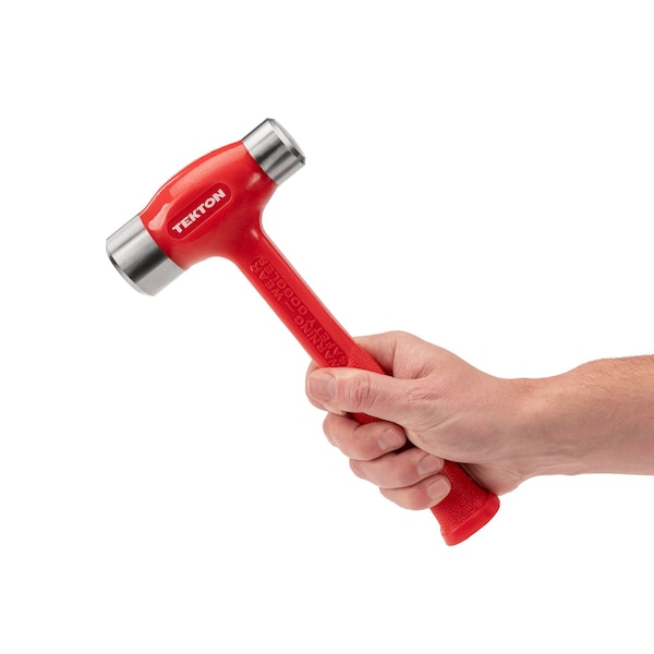 Tekton 43 oz. Short Handle Flat Steel Face Dead Blow Hammer - HDB41043