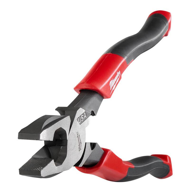 Milwaukee 9 in. Lineman's Pliers with Thread Cleaner / Fish Tape Puller and Comfort Grip - MT550T
