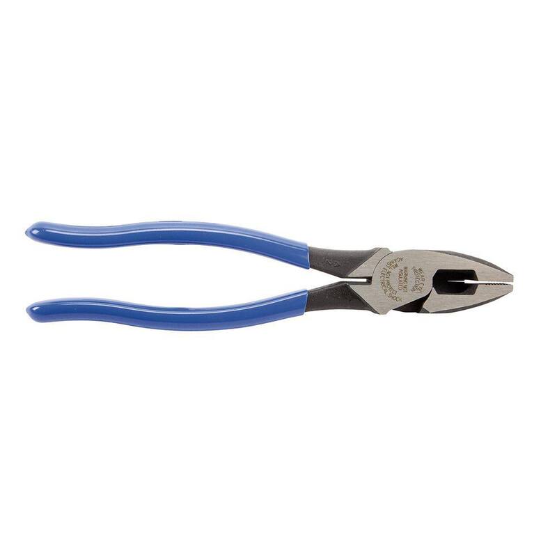 Klein Tools 9 in. 2000 Series High Leverage Side Cutting Pliers for Heavy Duty Cutting - D2000-9NE