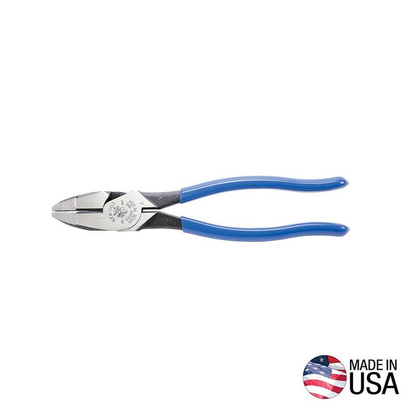 Klein Tools 9 in. 2000 Series High Leverage Side Cutting Pliers for Heavy Duty Cutting - D2000-9NE