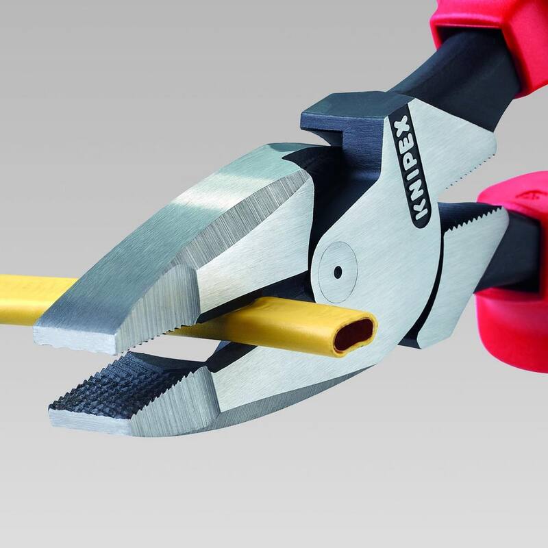 KNIPEX 9-1/4 in. High Leverage Lineman New England with Tape Puller and Crimper - 09 11 240 SBA