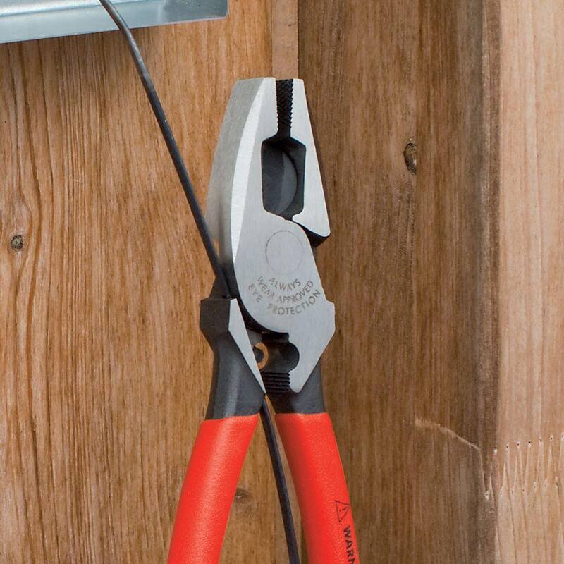 KNIPEX 9-1/4 in. High Leverage Lineman New England with Tape Puller and Crimper - 09 11 240 SBA
