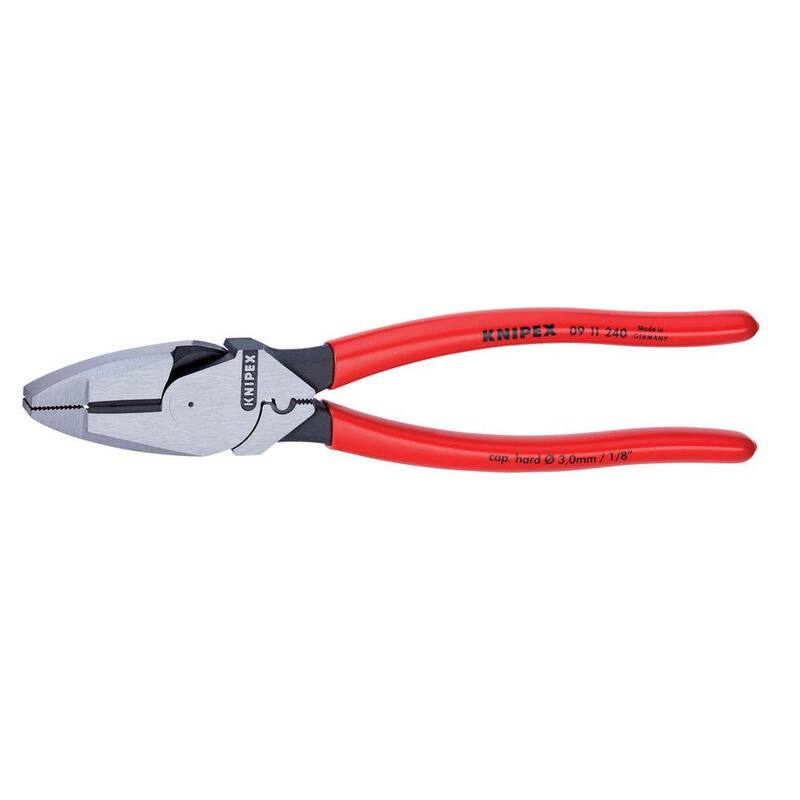 KNIPEX 9-1/4 in. High Leverage Lineman New England with Tape Puller and Crimper - 09 11 240 SBA
