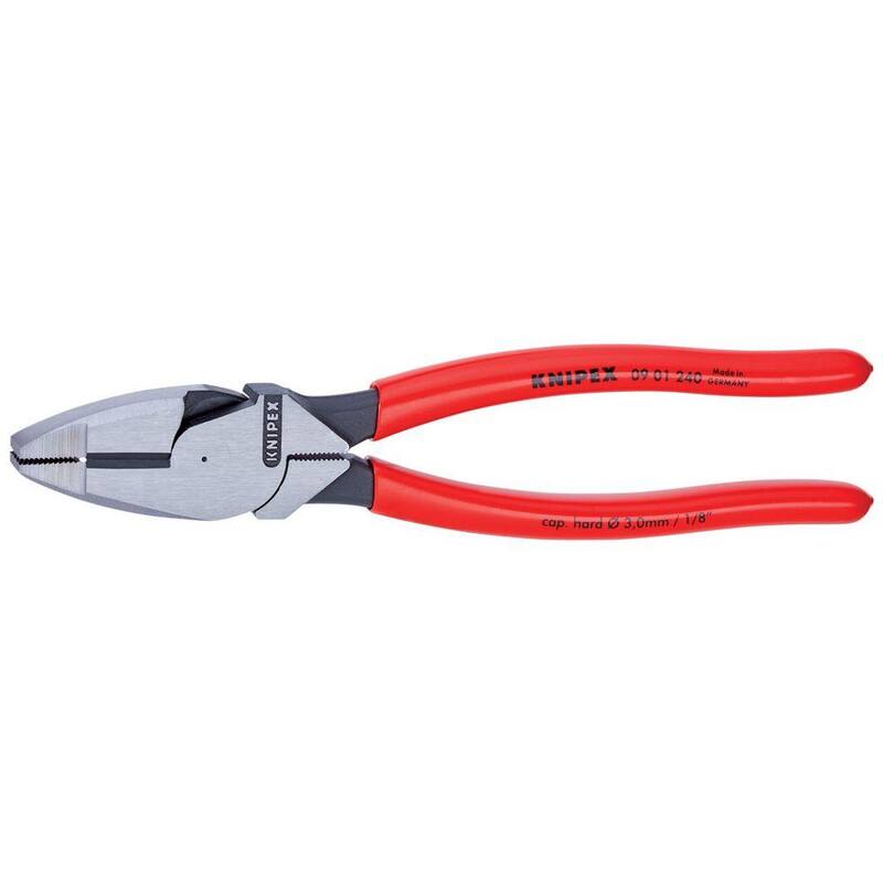 KNIPEX 9-1/4 in. High Leverage New England Head Lineman Pliers - 09 01 240 SBA