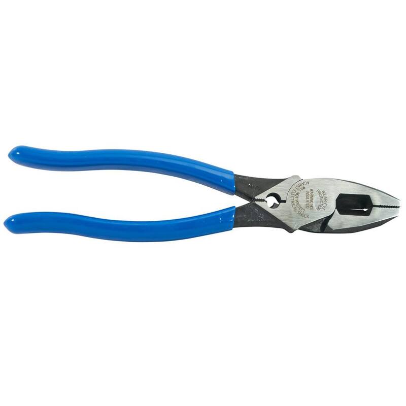 Klein Tools 9 in. Heavy Duty Side Cutting Crimping Pliers - D2000-9NECR