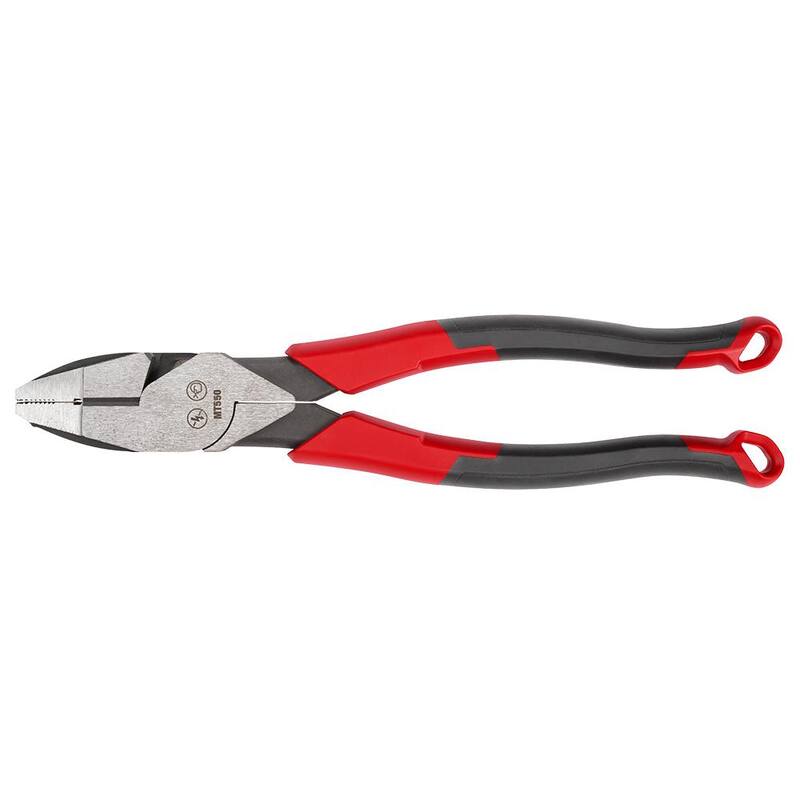 Milwaukee Linesman Plier with Comfort Grip with 8 in. Long Nose Plier with Comfort Grip and 6 in. Diagonal Plier with Comfort Grip - MT550-MT556-MT555