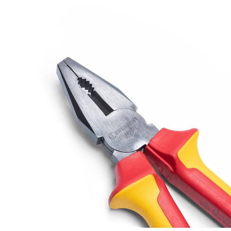 Crescent 8 in. VDE 1000-Volt Insulated Linesman Cutting Pliers - 8LMVDE
