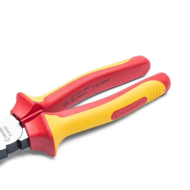 Crescent 8 in. VDE 1000-Volt Insulated Linesman Cutting Pliers - 8LMVDE