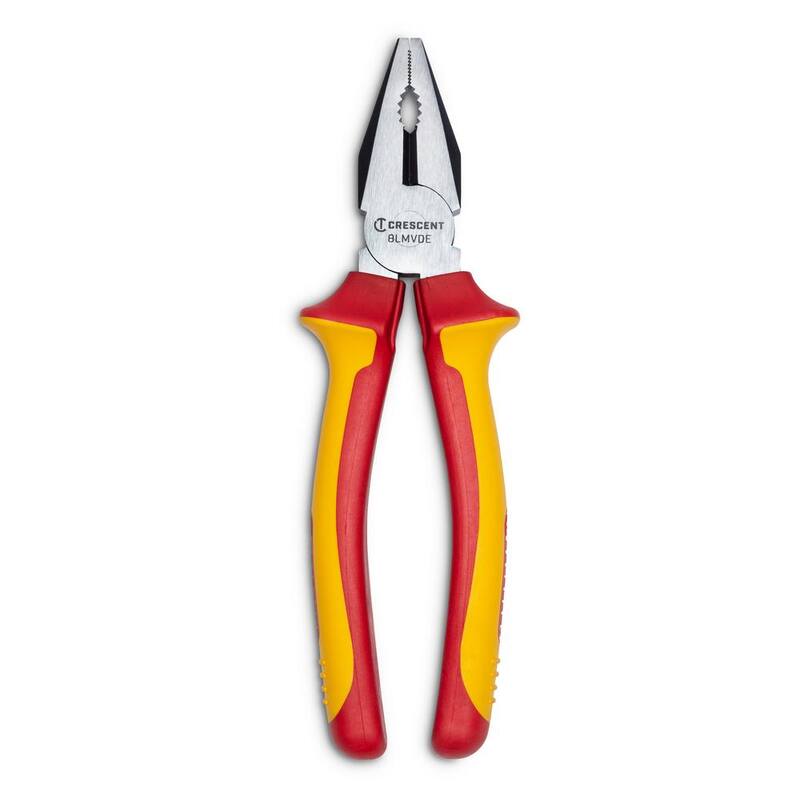 Crescent 8 in. VDE 1000-Volt Insulated Linesman Cutting Pliers - 8LMVDE
