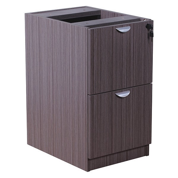 Boss Pedestal Desk Full Pedestal File/File, Driftwood, Driftwood - N176-DW