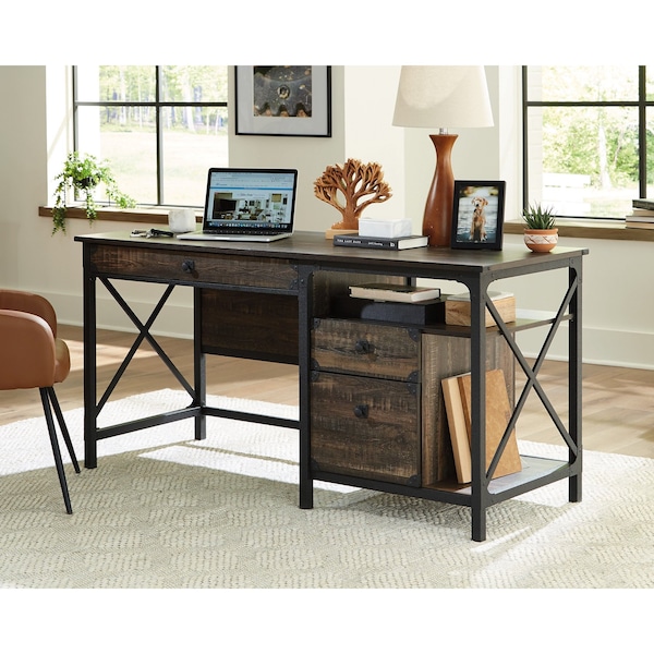 Sauder 23.54 in D X 29.53 in H, 60.08 in W X Engineered wood, Metal - 427851