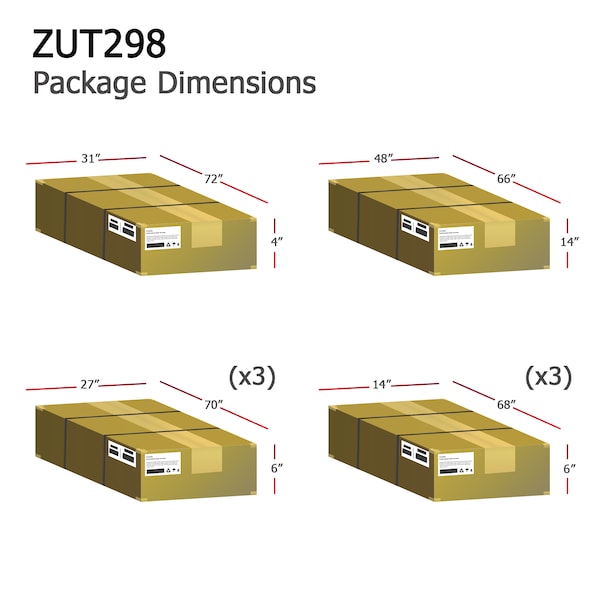 Linea Italia Reception Desk 107 in D X 46 in H, 11.8 ft W X Thermofused Laminate, Mocha - ZUT298