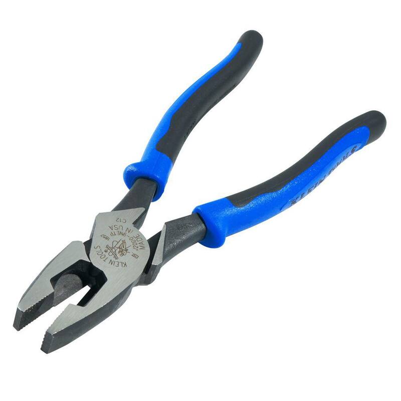 Klein Tools 9 in. Journeyman Heavy Duty Side Cutting Pliers for Fish Tape Pulling - J2000-9NETP