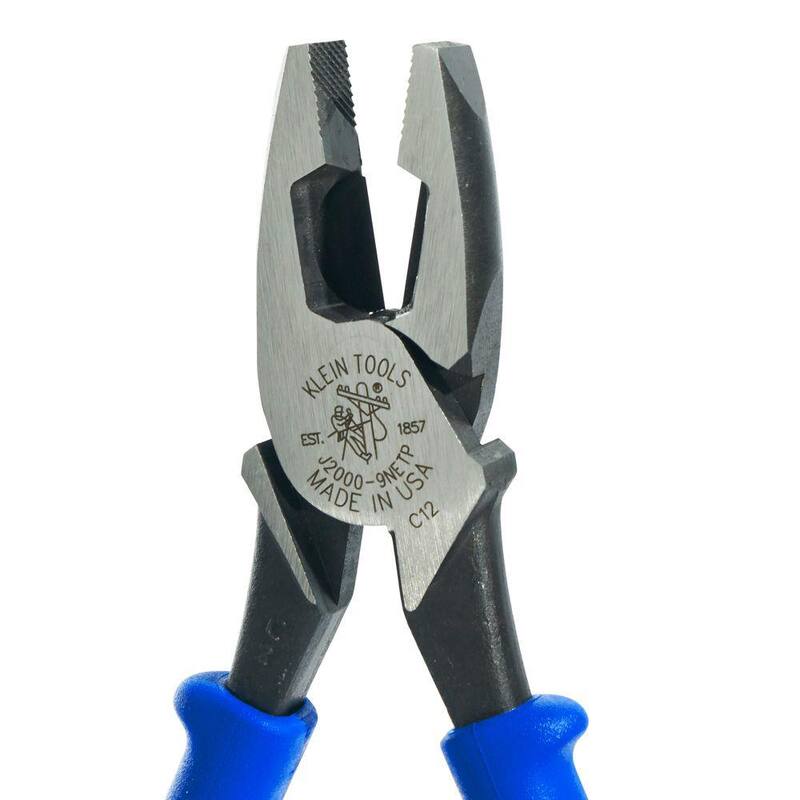 Klein Tools 9 in. Journeyman Heavy Duty Side Cutting Pliers for Fish Tape Pulling - J2000-9NETP