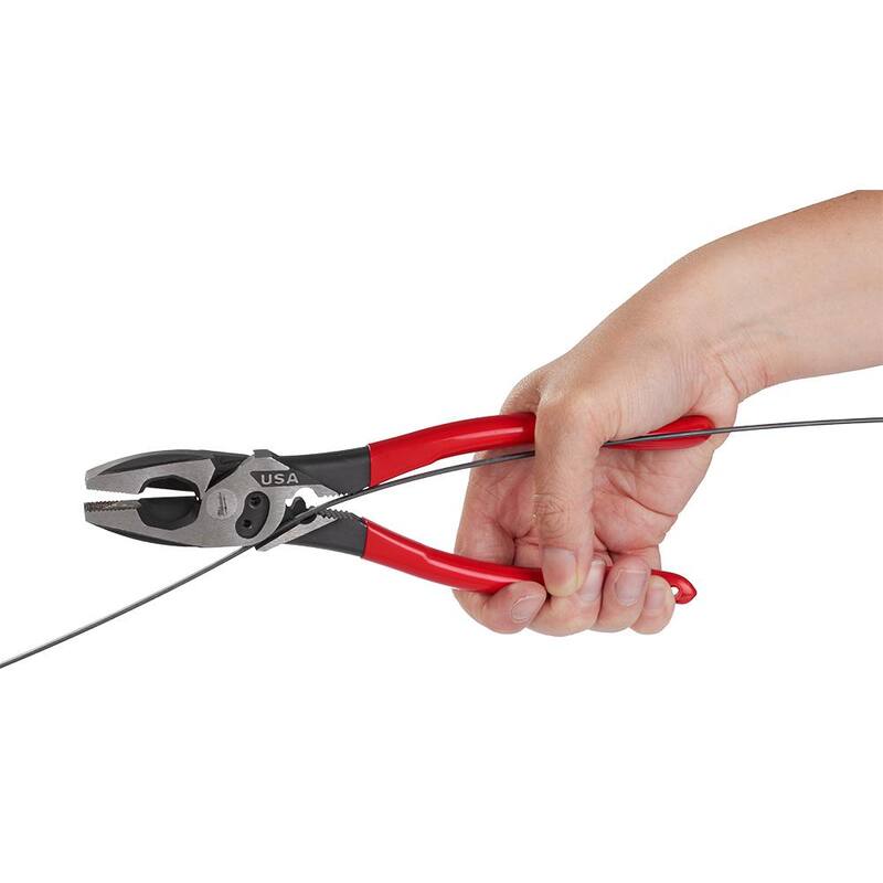 Milwaukee Linesman Plier with Crimper with 8 in. Long Nose Plier and 8 in. Diagonal Plier - MT500C-MT508-MT505