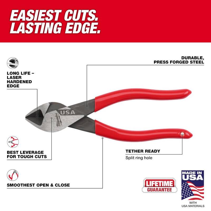 Milwaukee Linesman Plier with Crimper with 8 in. Long Nose Plier and 6 in. Diagonal Plier - MT500C-MT506-MT505