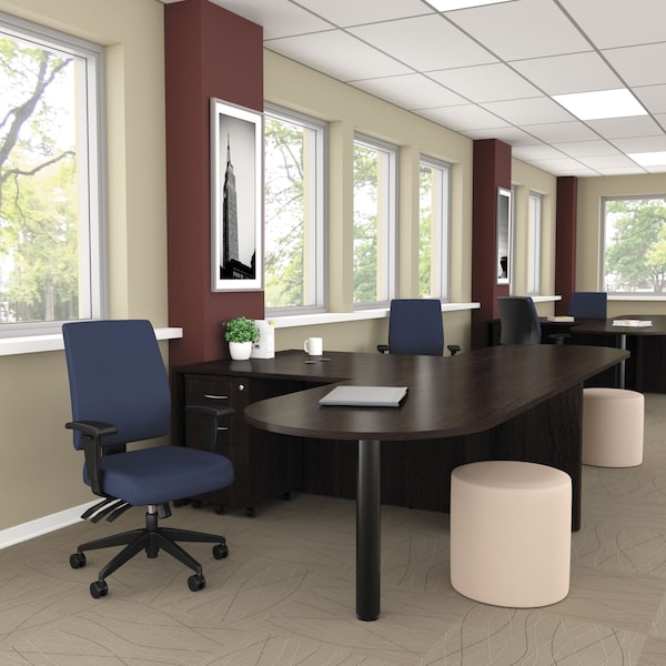 Alera Straight Front Desk Desk, Dtop, 71x35.5", Espresso, 35-1/2" D X 29-1/2" H, 71" W X Espresso - VA277236ES