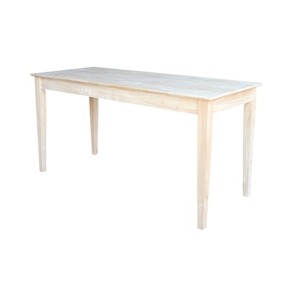 International Concepts Writing Desk with Drawer 26 in D X 30 in H, 60 in W X Wood, Unfinished - OF-42