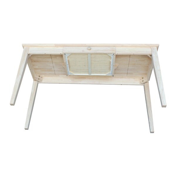 International Concepts Writing Desk with Drawer 26 in D X 30 in H, 60 in W X Wood, Unfinished - OF-42