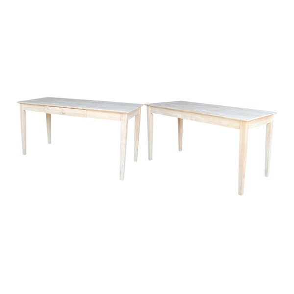 International Concepts Writing Desk with Drawer 26 in D X 30 in H, 60 in W X Wood, Unfinished - OF-42