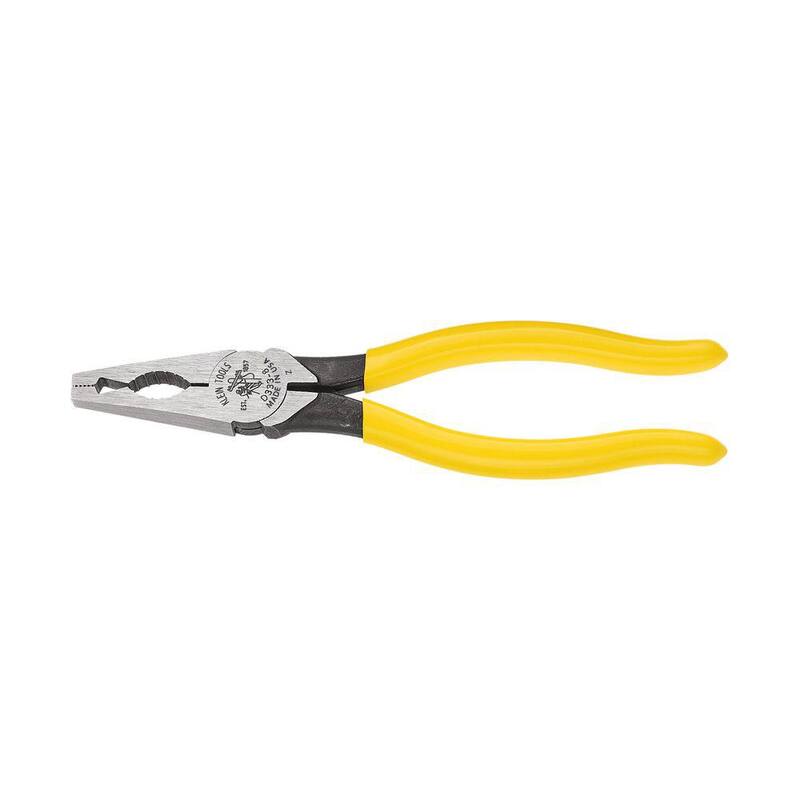 Klein Tools 7-3/4 in. Conduit Locknut and Reaming Pliers - D333-8