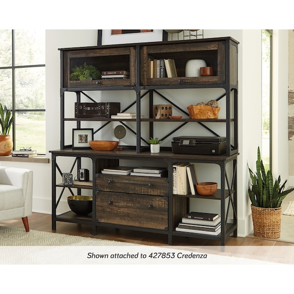 Sauder 14.06 in D X 38.5 in H, 66.14 in W X Engineered Wood, Metal, Glass - 427852