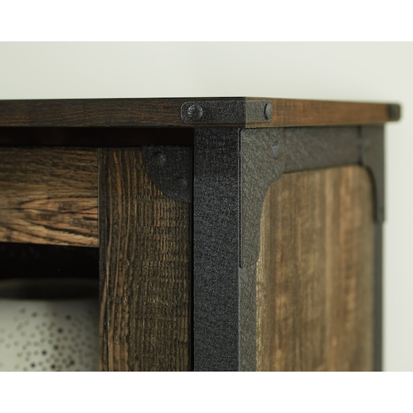 Sauder 14.06 in D X 38.5 in H, 66.14 in W X Engineered Wood, Metal, Glass - 427852
