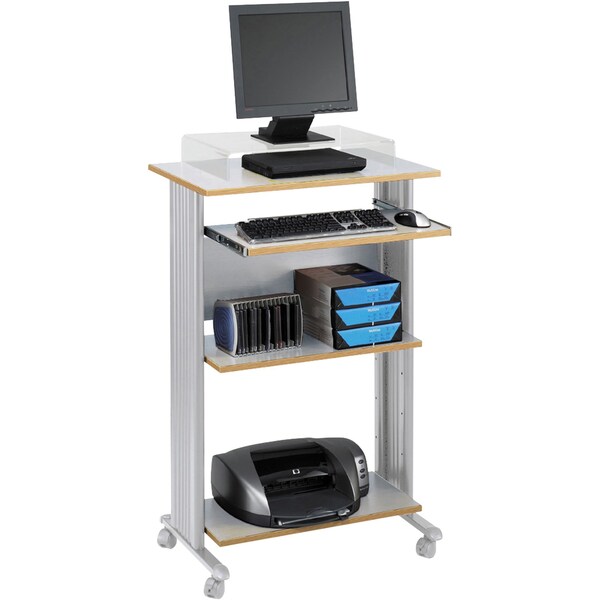 Safco Stand-Up Workstation, 22 in D X 45 in H, 29 1/2 in W X Steel/Compressed Wood, Gray - 1923GR