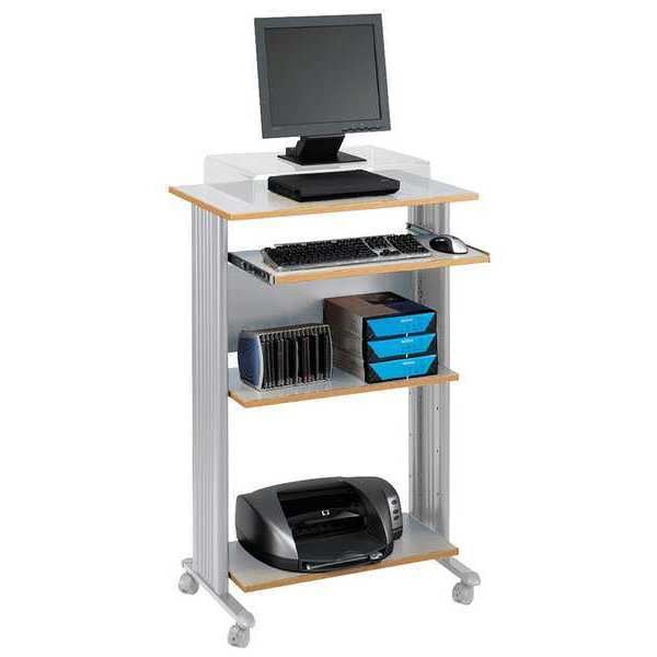 Safco Stand-Up Workstation, 22 in D X 45 in H, 29 1/2 in W X Steel/Compressed Wood, Gray - 1923GR