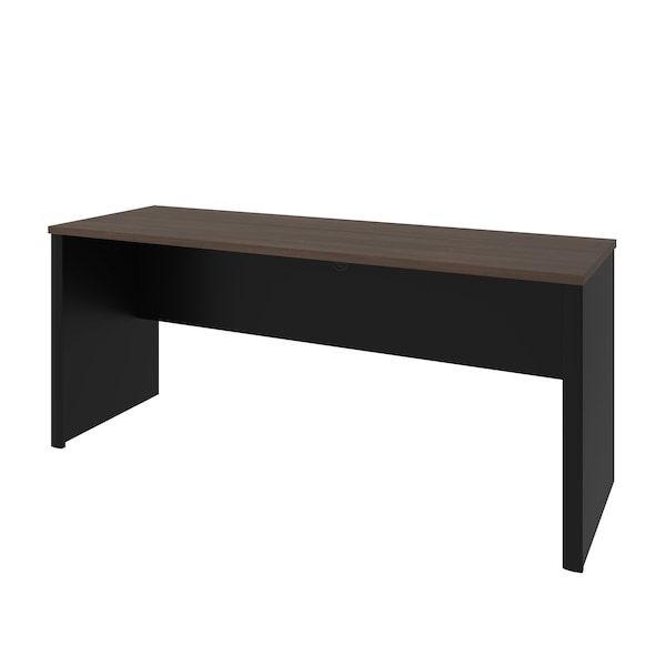 Bestar Connexion 72W Narrow Desk Shell, Antigua & Black - 93612-000052