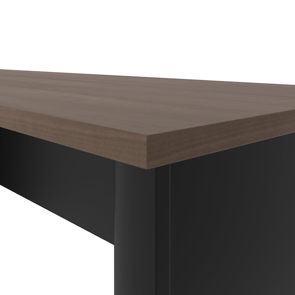 Bestar Connexion 72W Narrow Desk Shell, Antigua & Black - 93612-000052