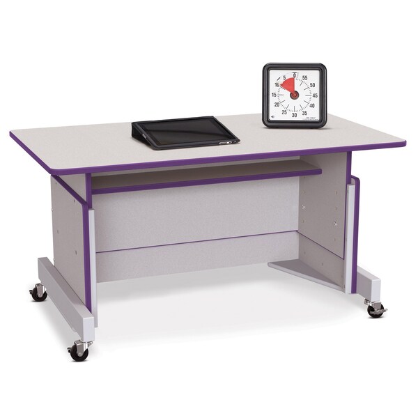 Jonti-Craft Rainbow Accents Apollo Single Computer Desk, Purple - 3351JC004
