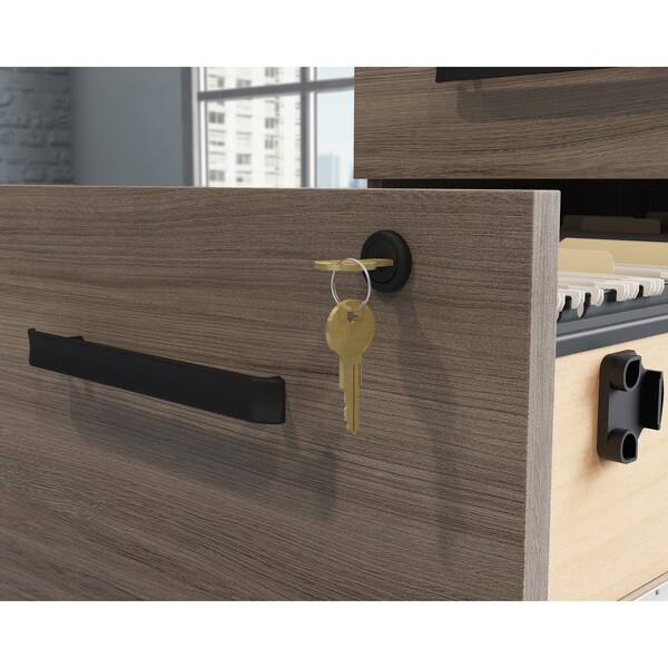 Officeworks By Sauder 29.016 in D X 29.291 in H, 105.984 in W X Engineered wood - 431515