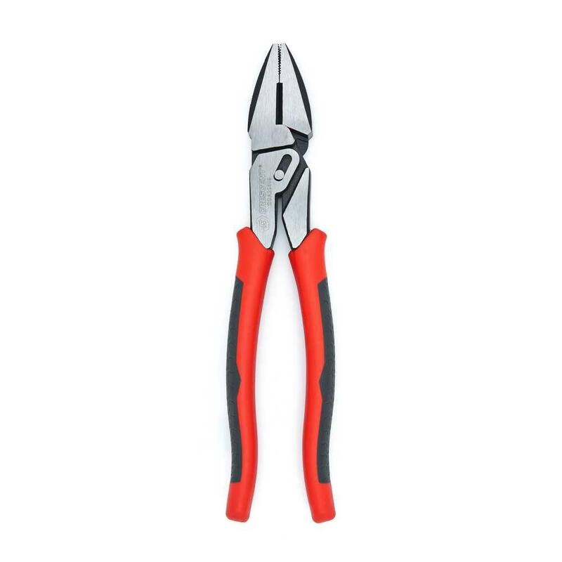 Crescent 9 in. Pivot Action Dual Material Grip Lineman's Compound Action Pliers - CCA20509